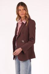 Leo Blazer - Chocolate Brown