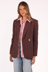 Leo Blazer - Chocolate Brown
