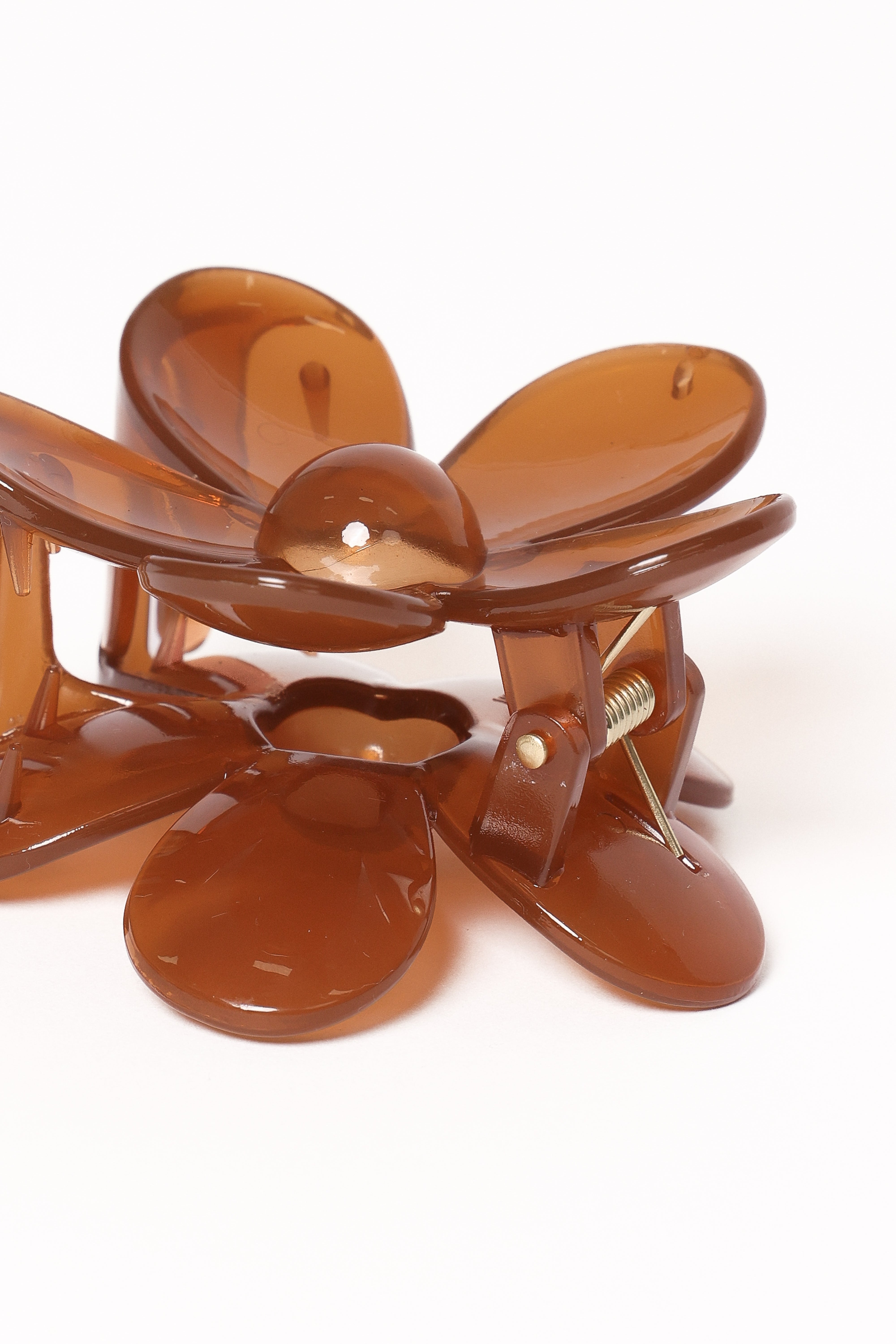 Leona Flower Clip - Brown