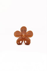 Leona Flower Clip - Brown