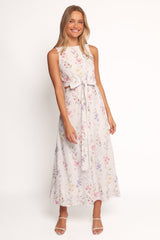 Levin Midi Dress - White Floral