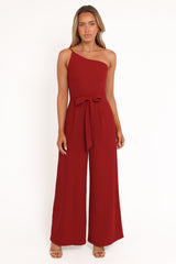Leyton Jumpsuit - Deep Red