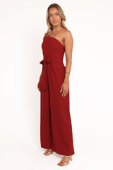 Leyton Jumpsuit - Deep Red