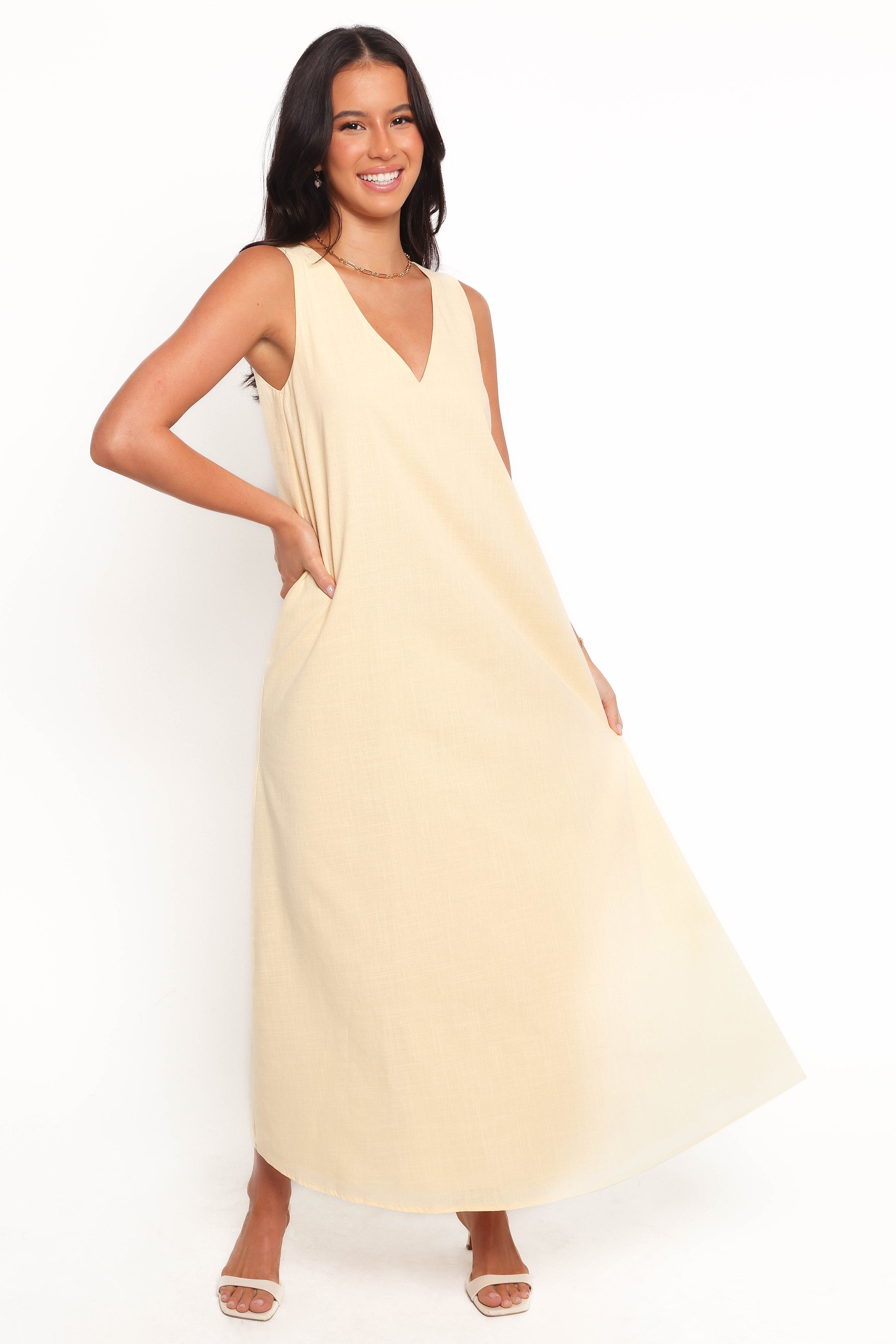 Lía Maxi Dress - Lemon