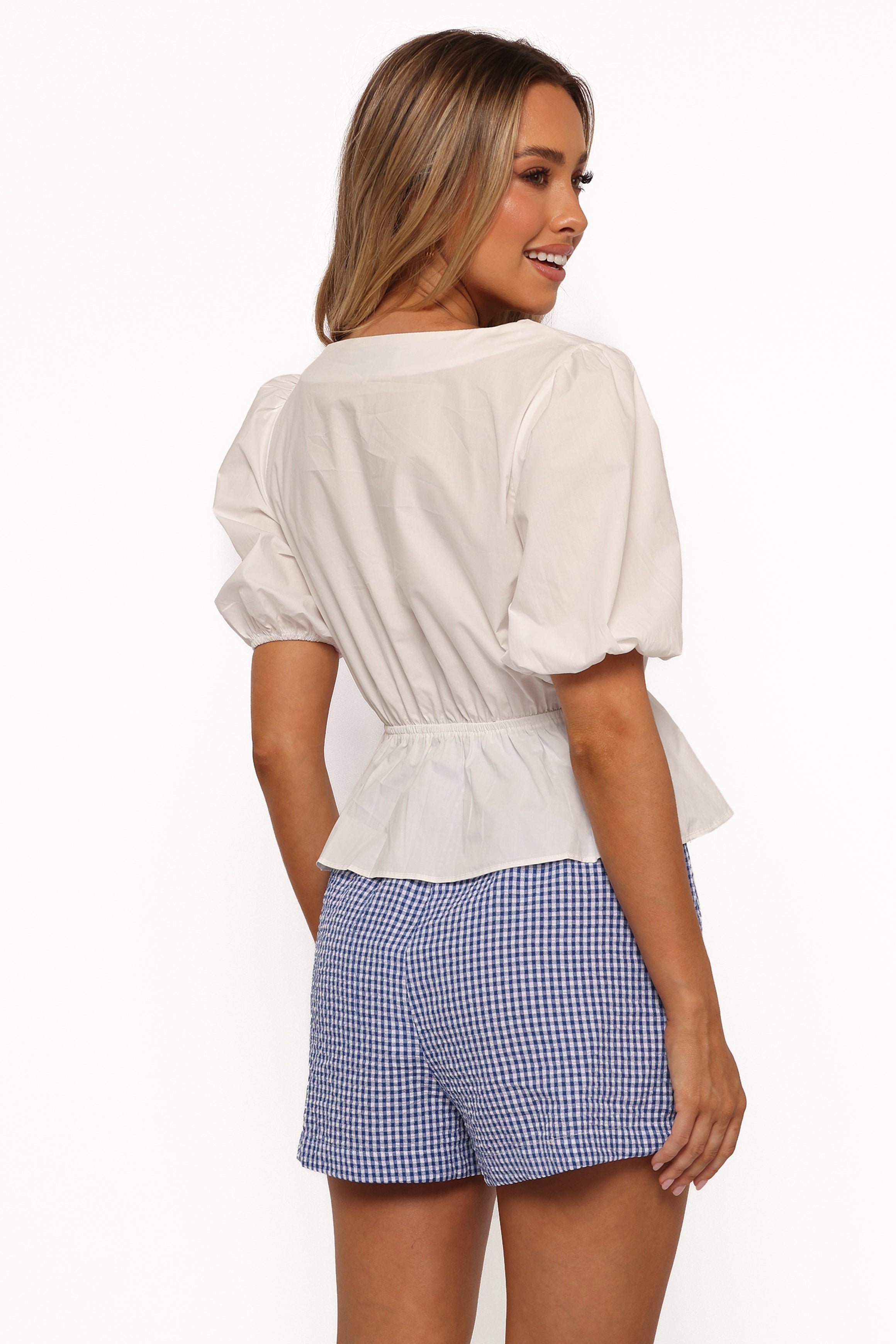 Libby Shorts - Navy Gingham