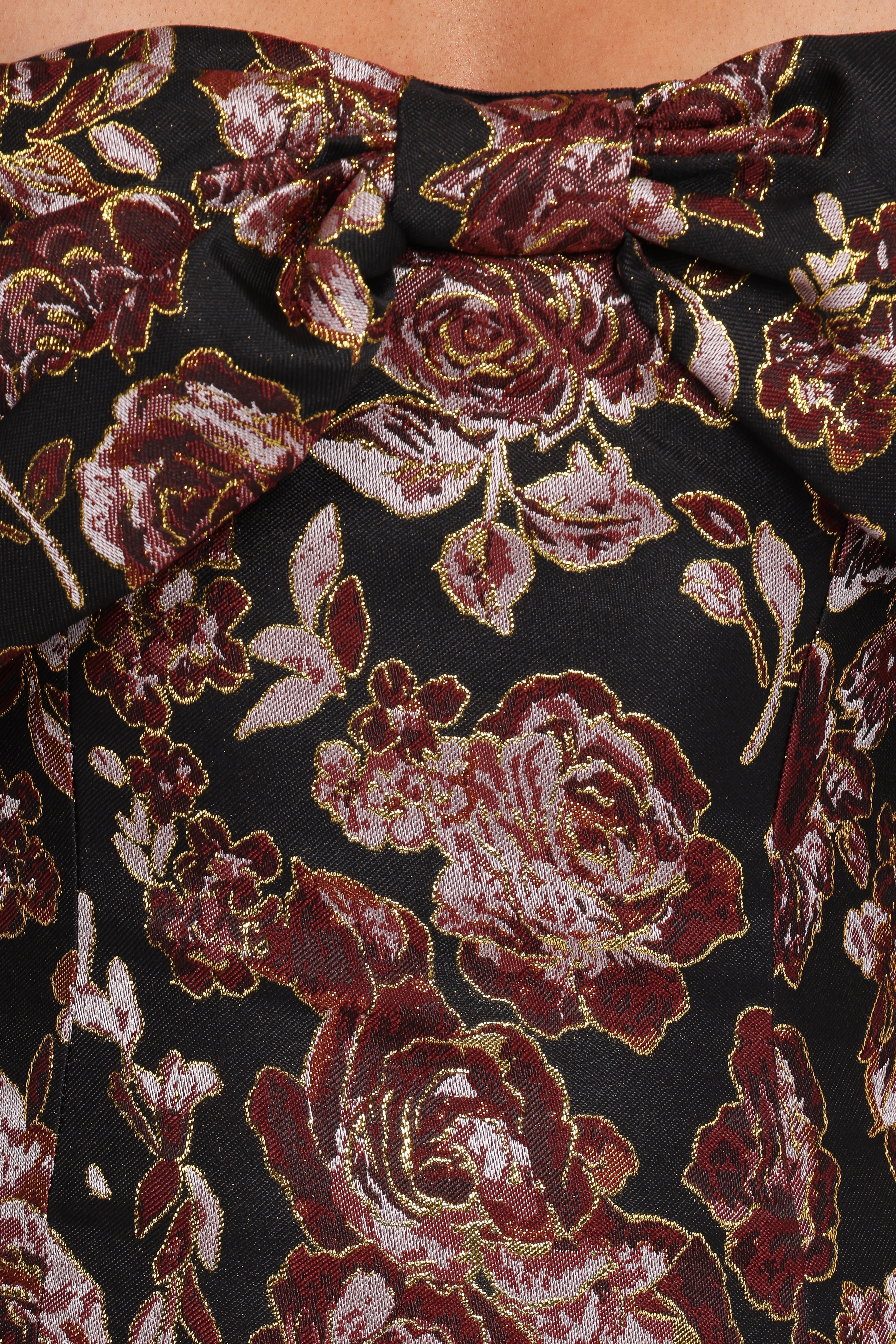 Lilia Maxi Dress - Black Floral