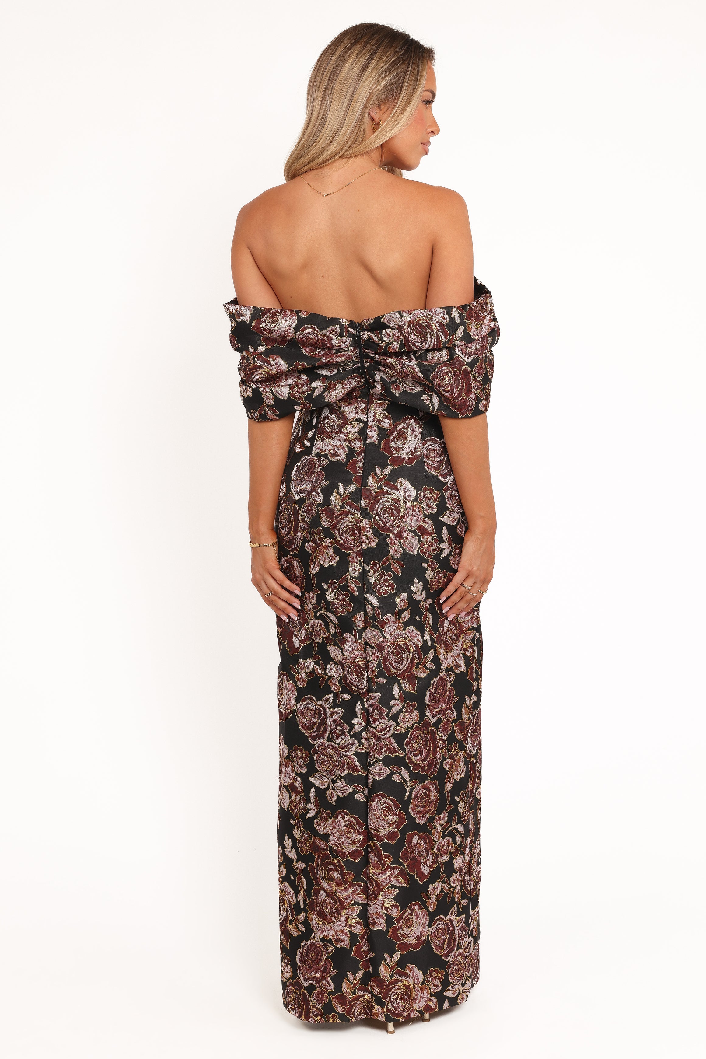 Lilia Maxi Dress - Black Floral