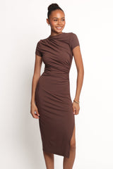 Lioren Midi Dress - Brown