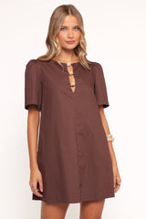Lirael Mini Dress - Espresso