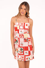 Loredana Mini Dress - Cherry