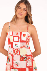 Loredana Mini Dress - Cherry