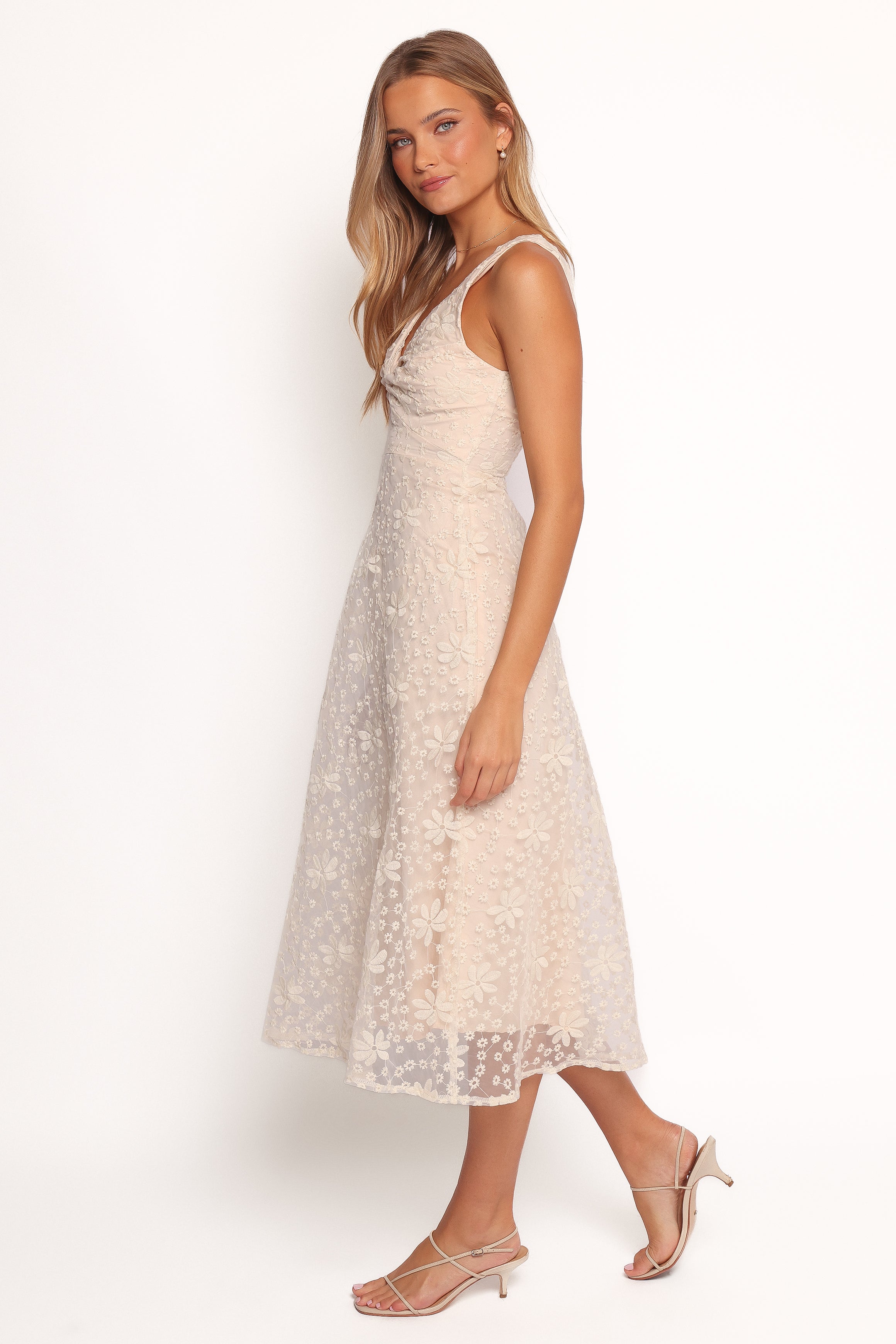 Louise Midi Dress - Cream