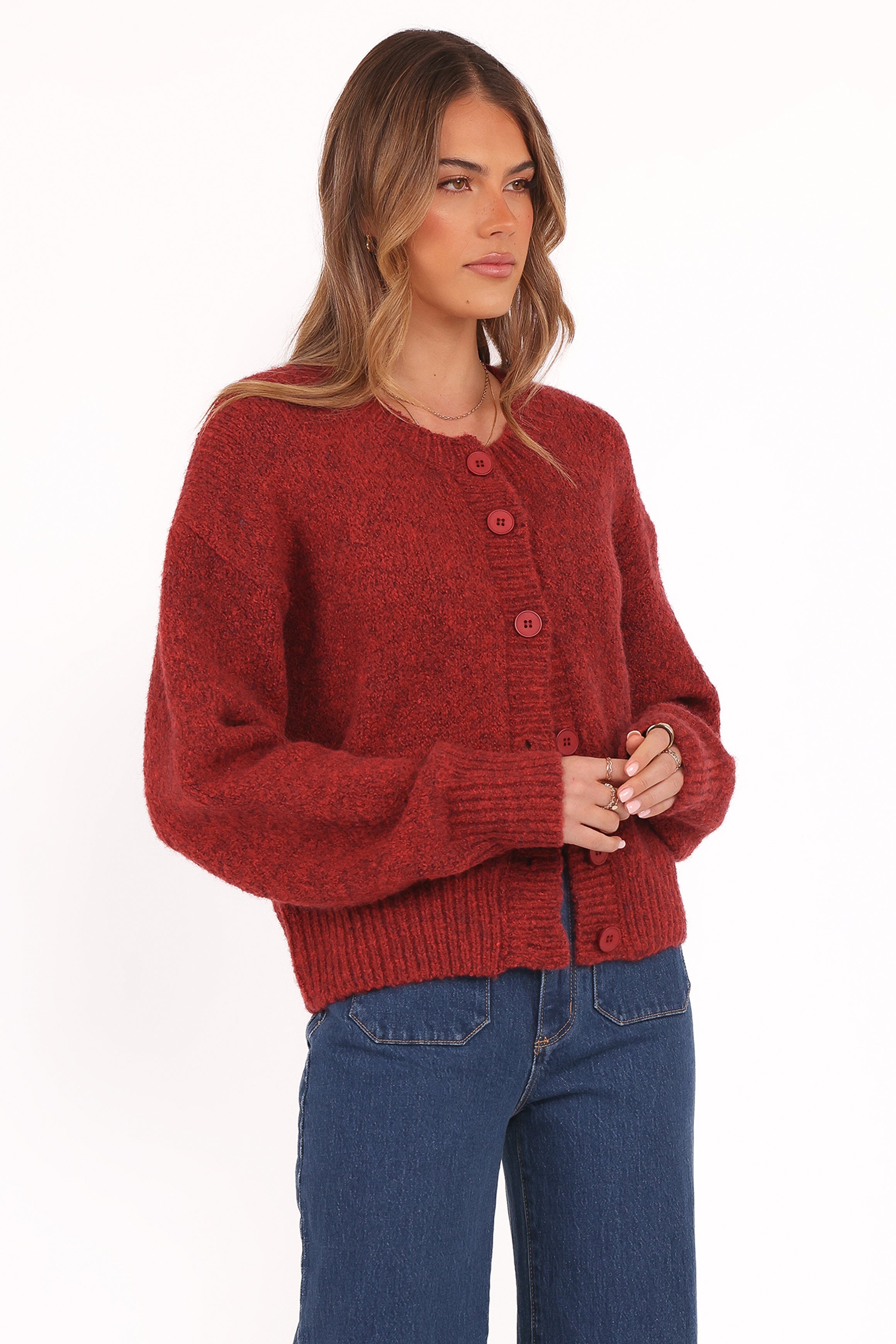 Lucah Cardigan - Dark Red