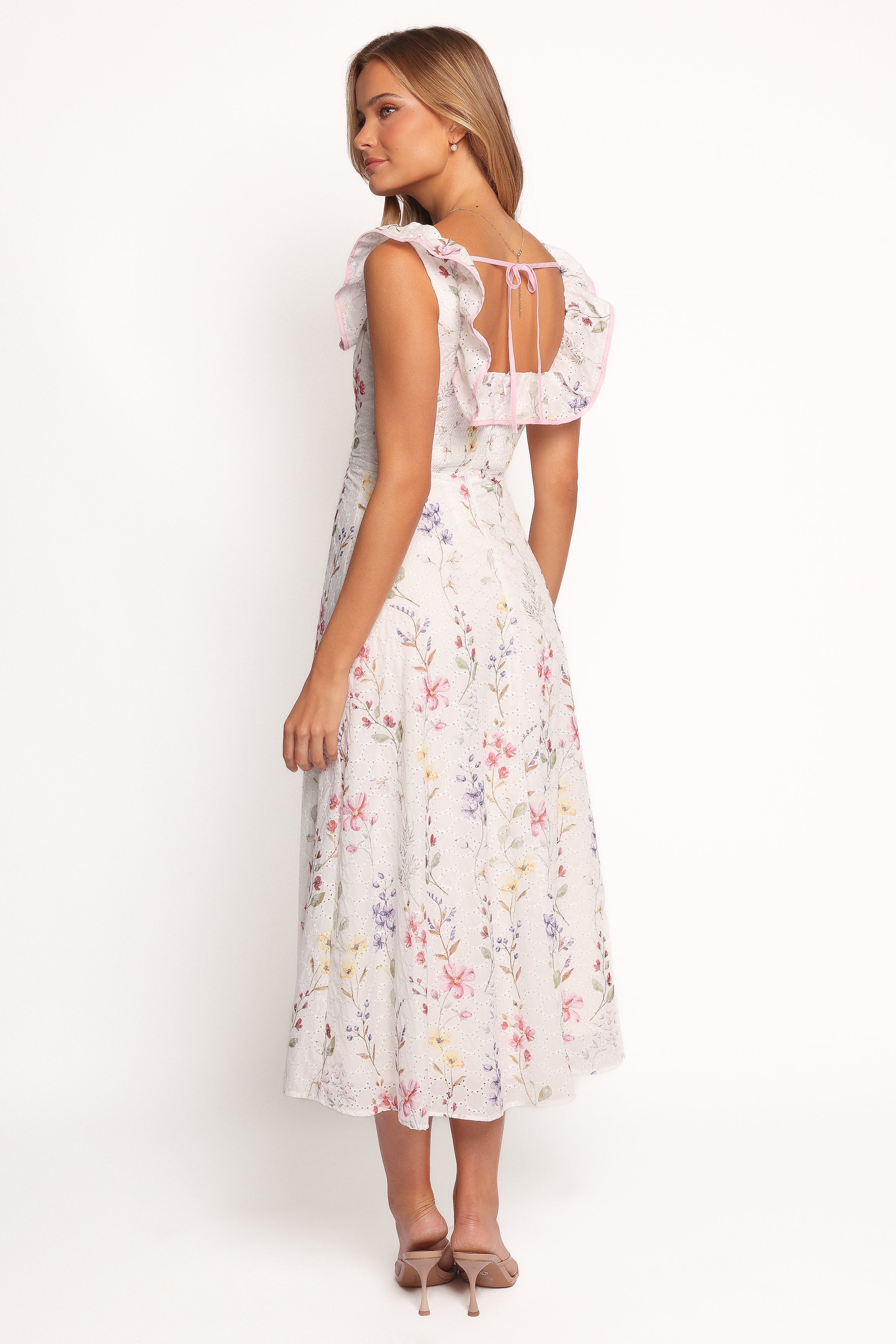 Lucille Maxi Dress - White Floral