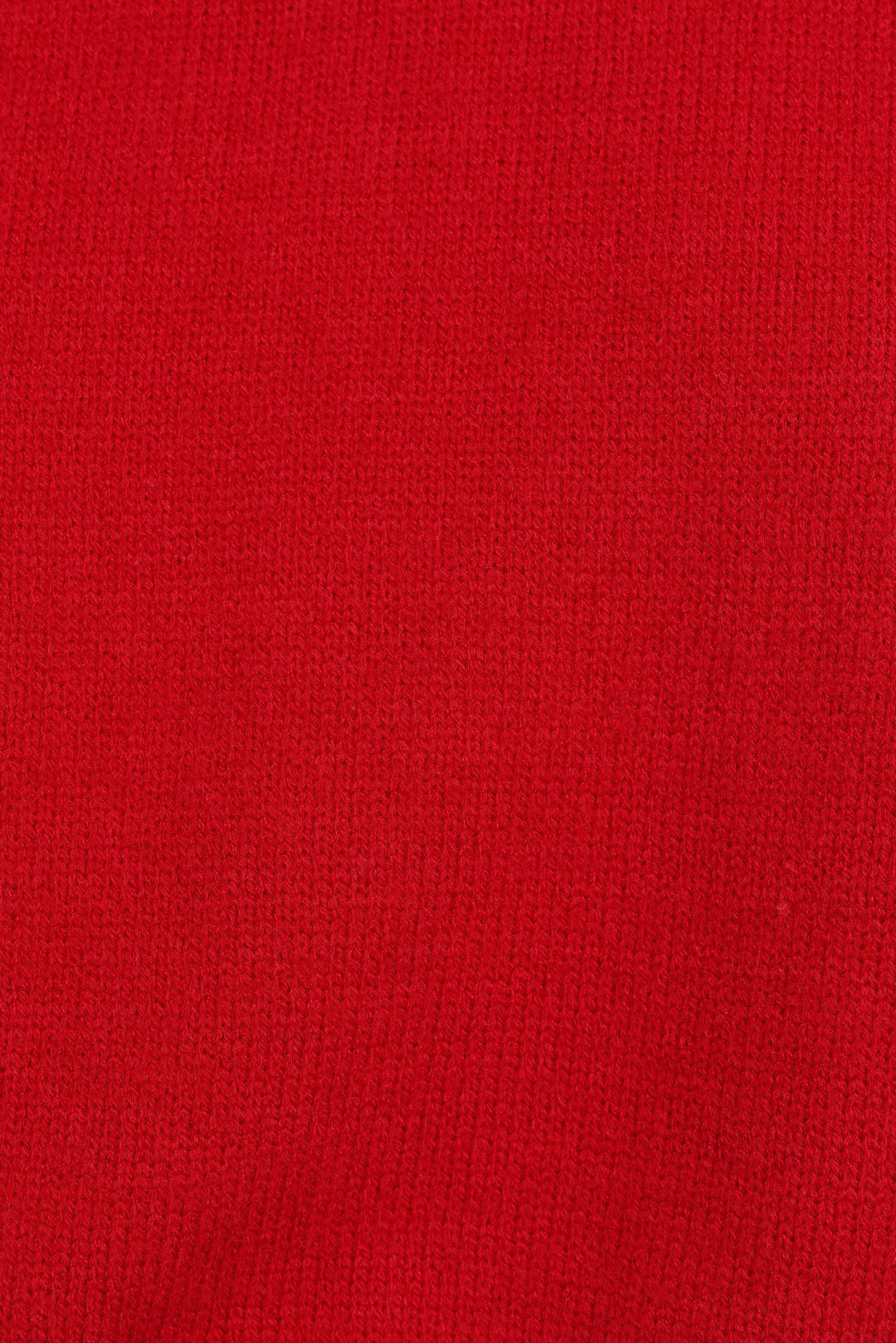 Luda Mockneck Knit Sweater - Red