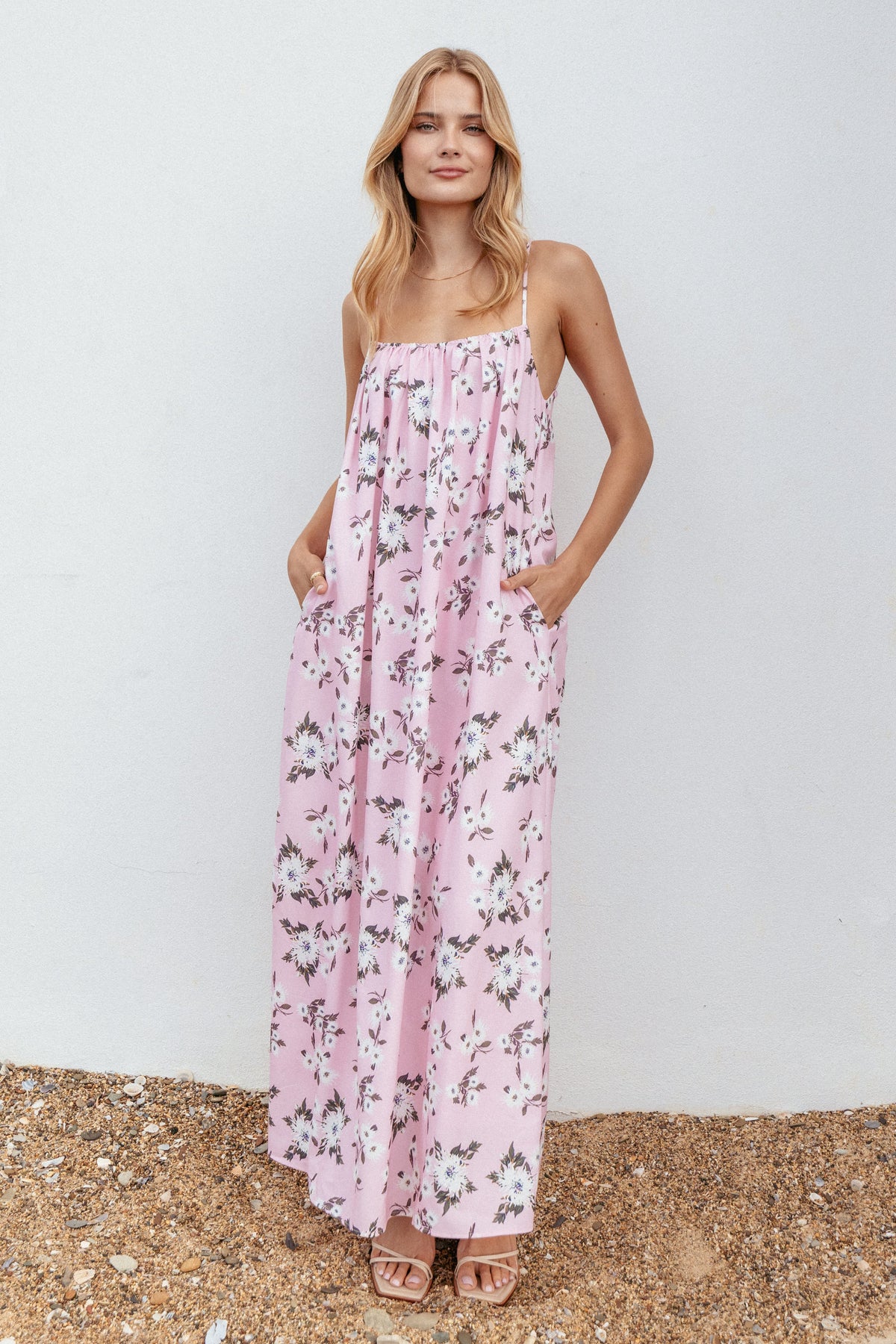 Lumina Maxi Dress - Pink Floral