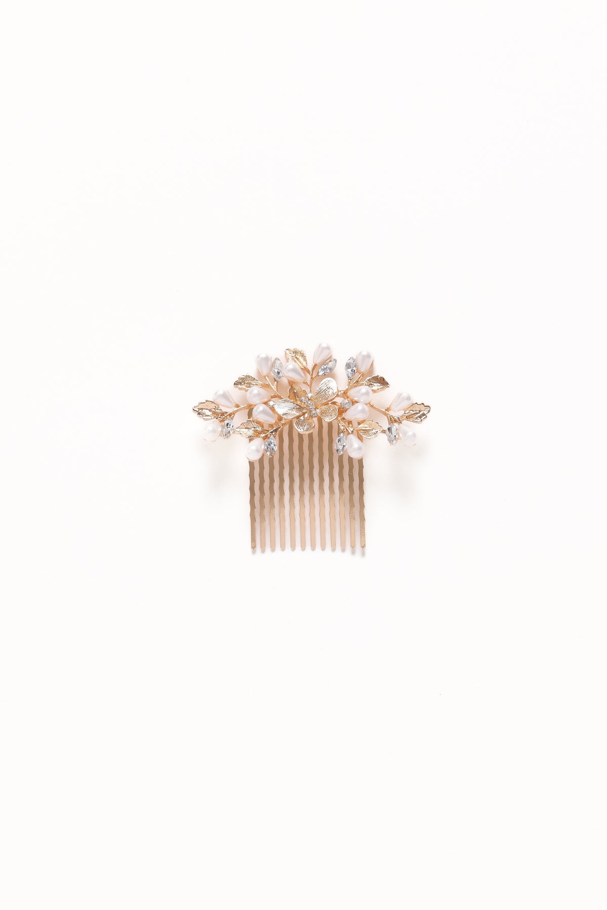 Madelaine Hair Comb - Gold/Pearl