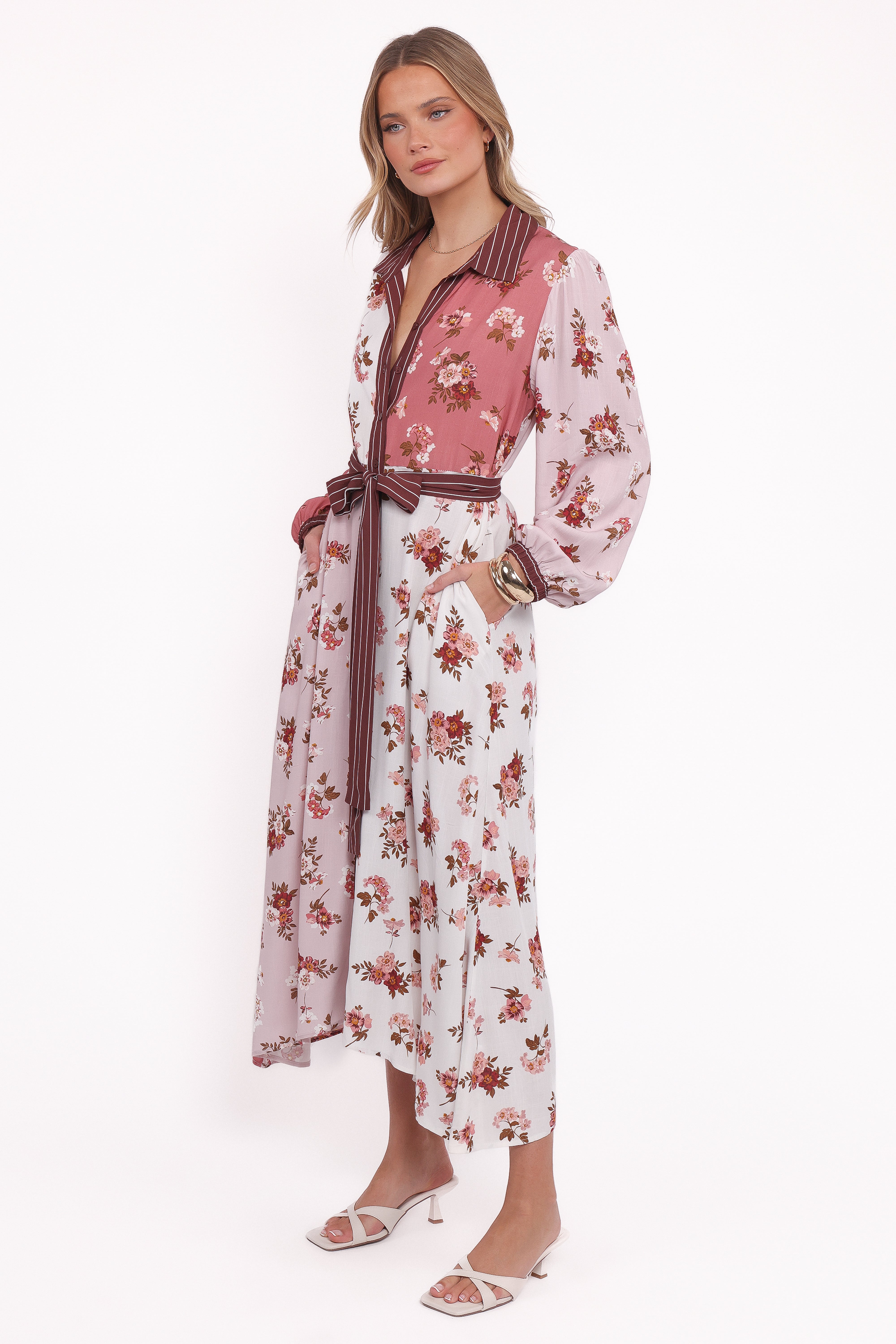 Maiden Long Sleeve Midi Dress - First Blush