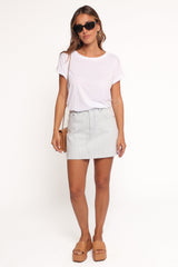 Malibu Mini Skirt - Blue Bell Stripe