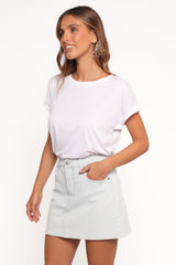 Malibu Mini Skirt - Blue Bell Stripe