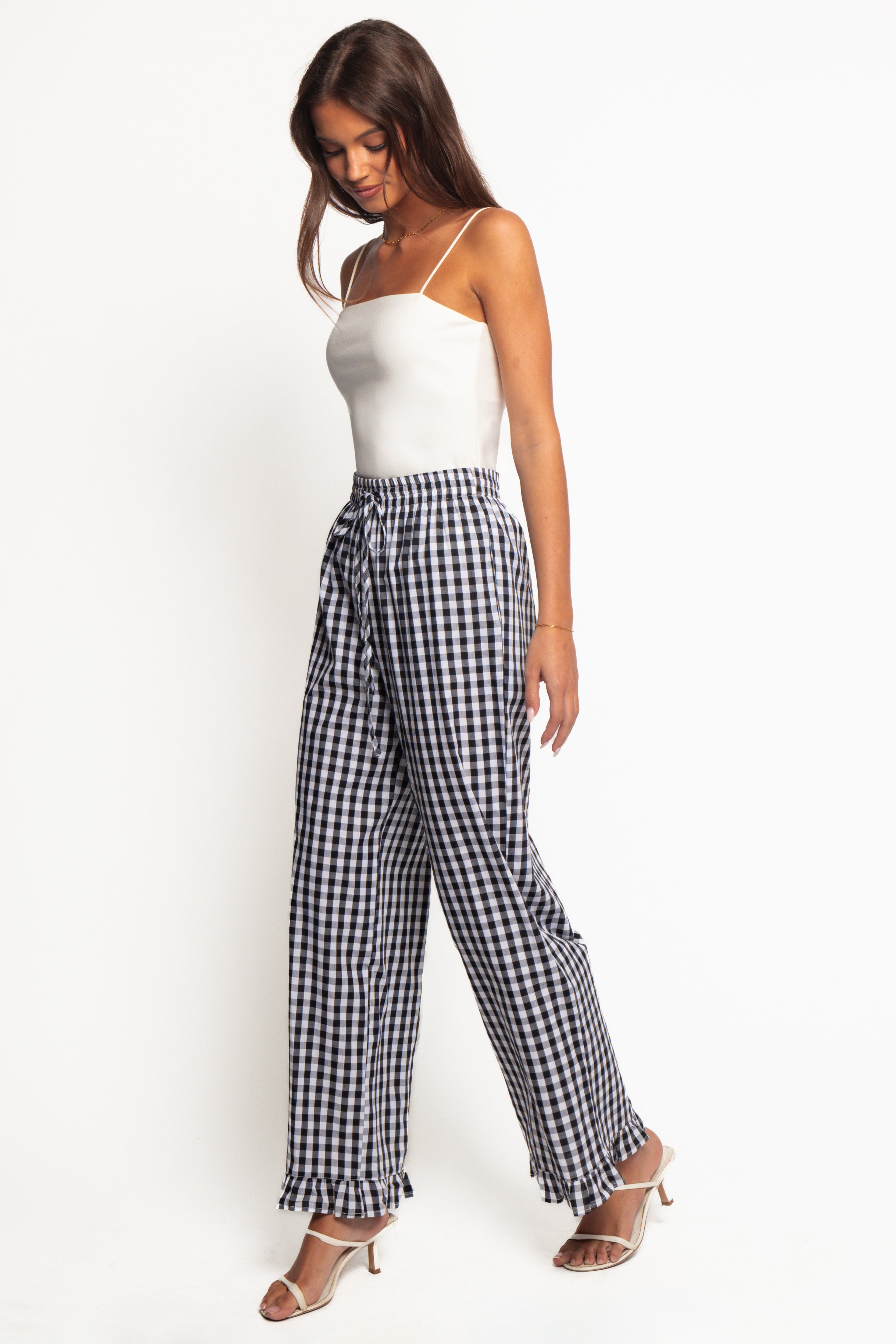 Marina Pant - Black Gingham