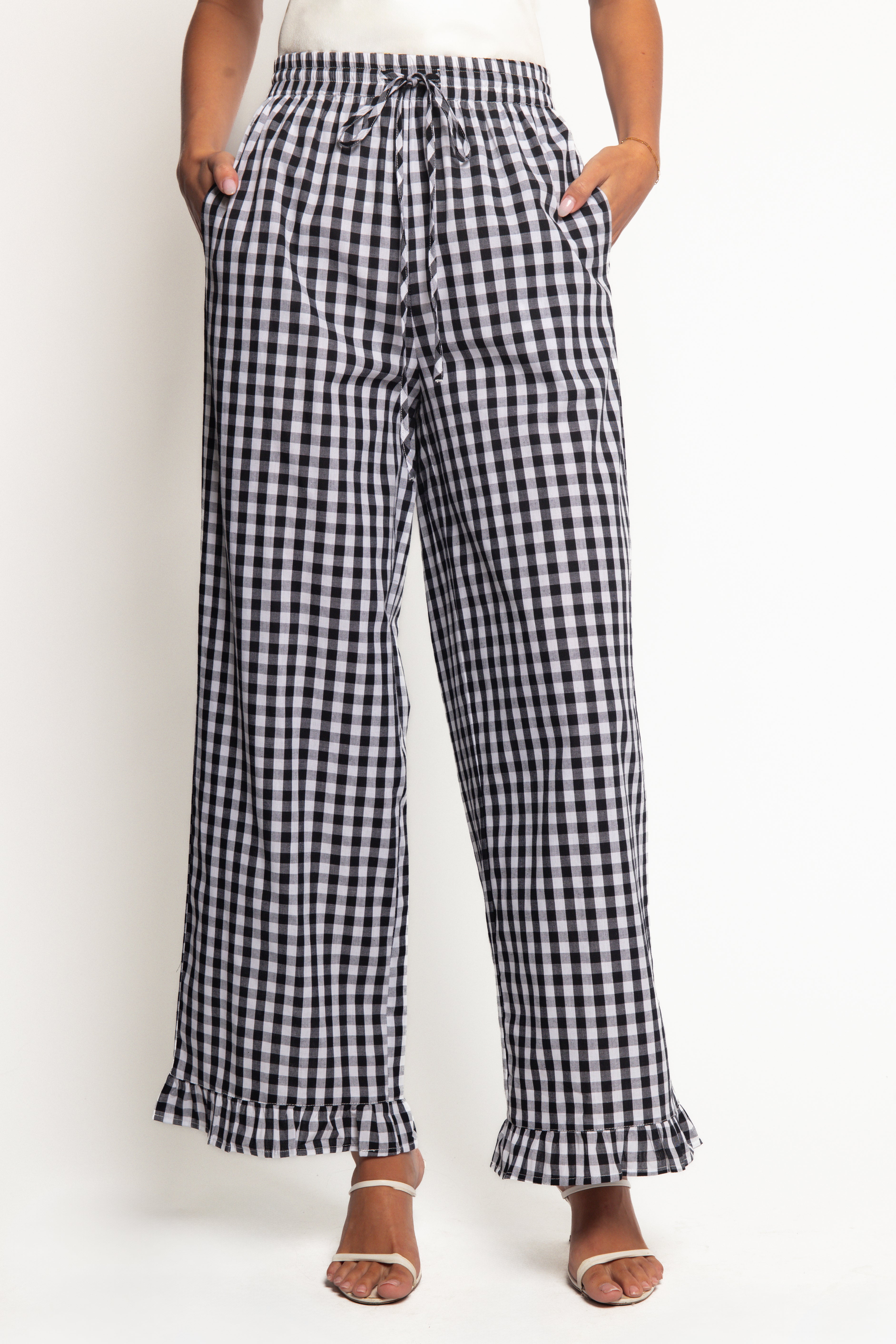 Marina Pant - Black Gingham