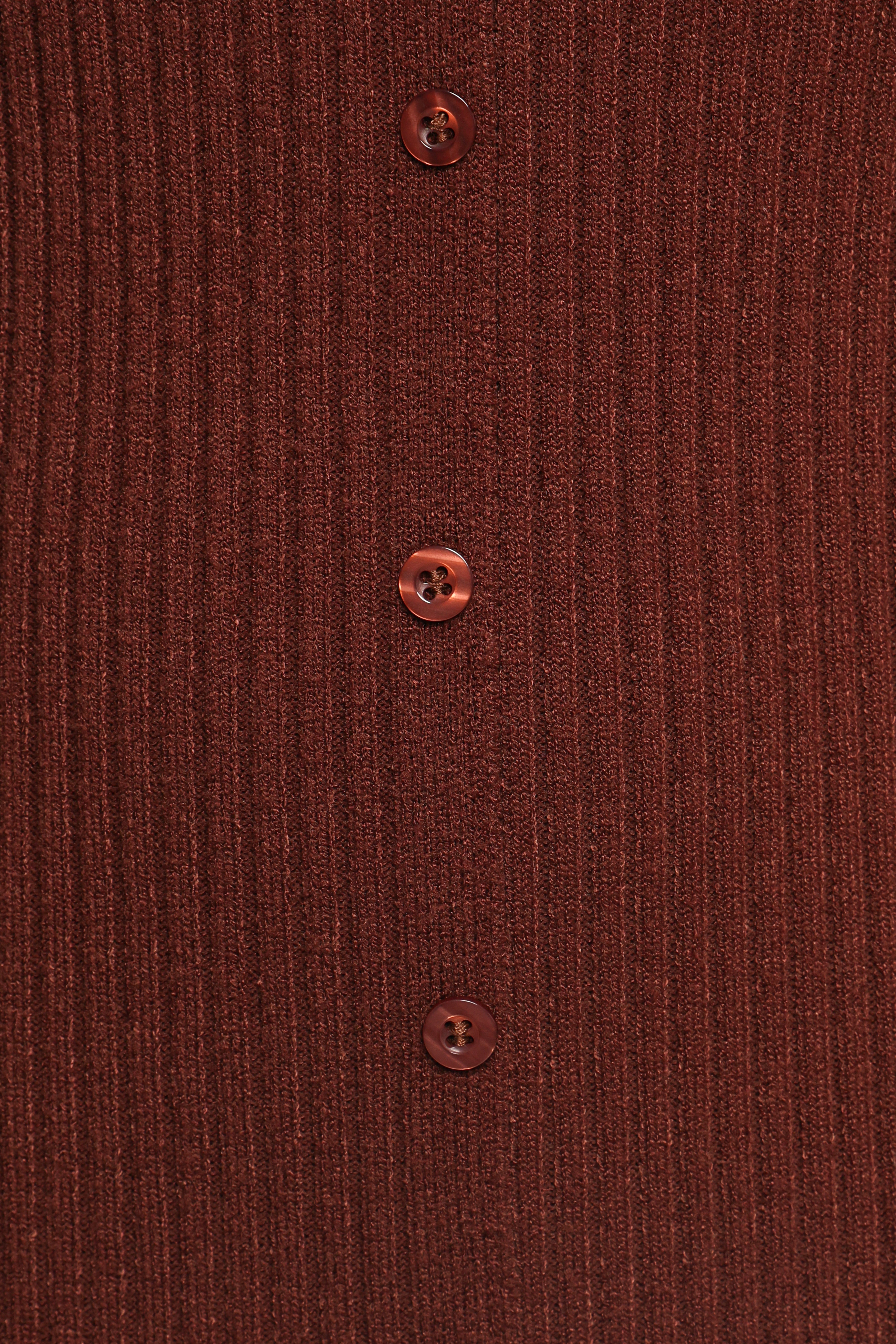 Marshall Button Through Knit Maxi Dress - Chocolate