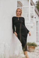 Maxwell Knit Maxi Dress - Black