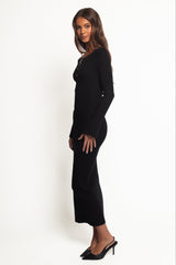 Maxwell Knit Maxi Dress - Black