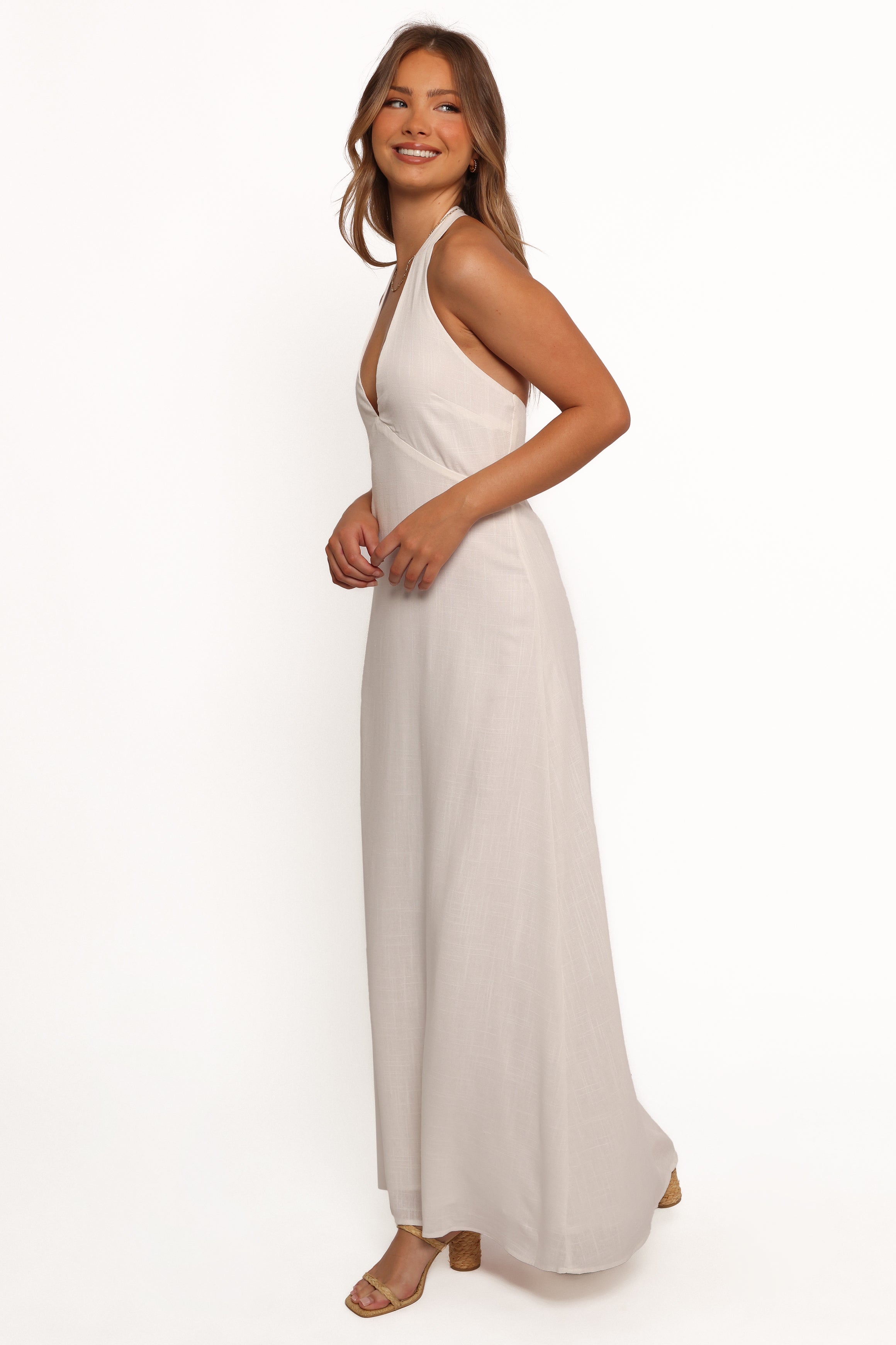 Michelle Halterneck Dress - White
