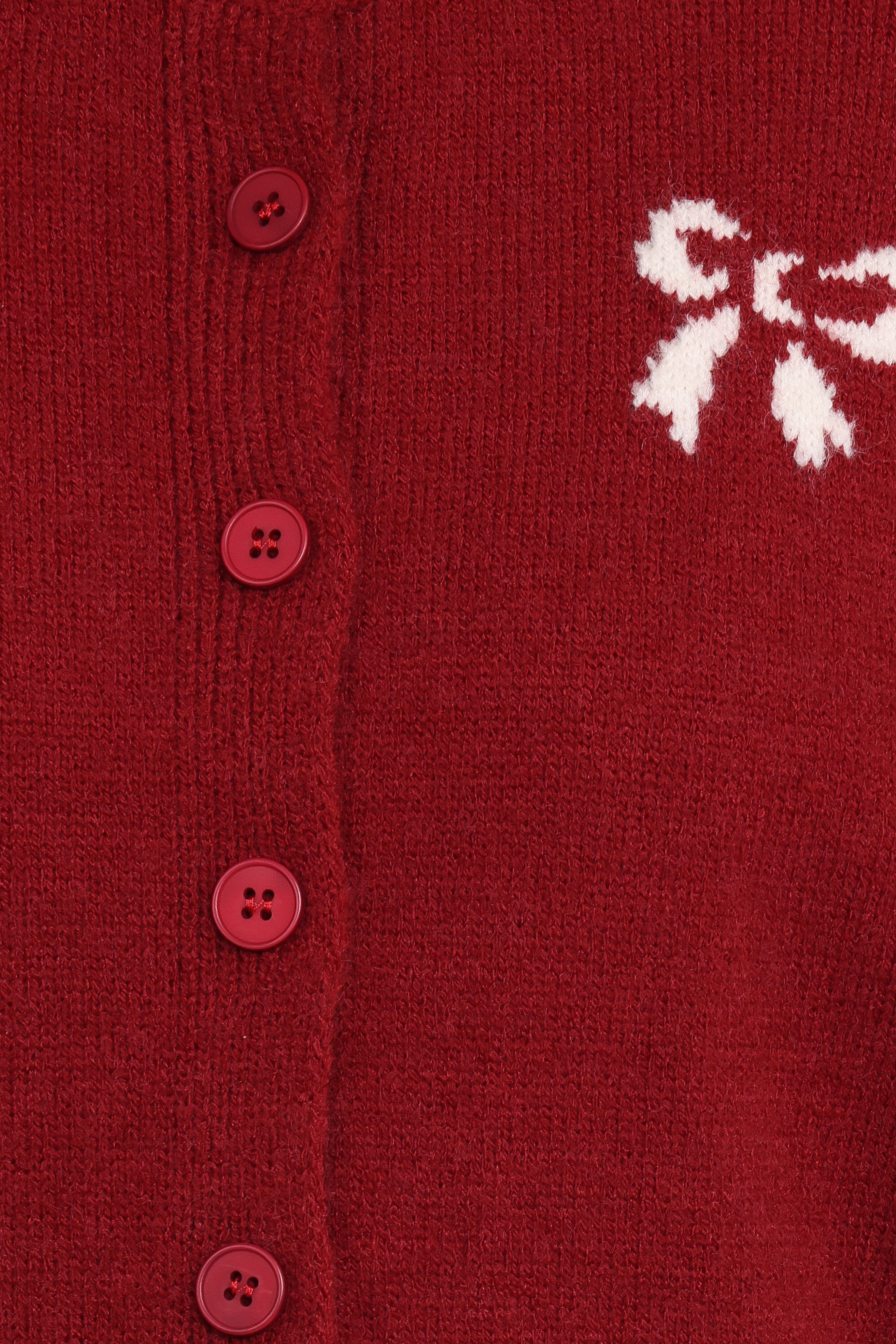 Middleton Mini Bow Cardigan - Wine