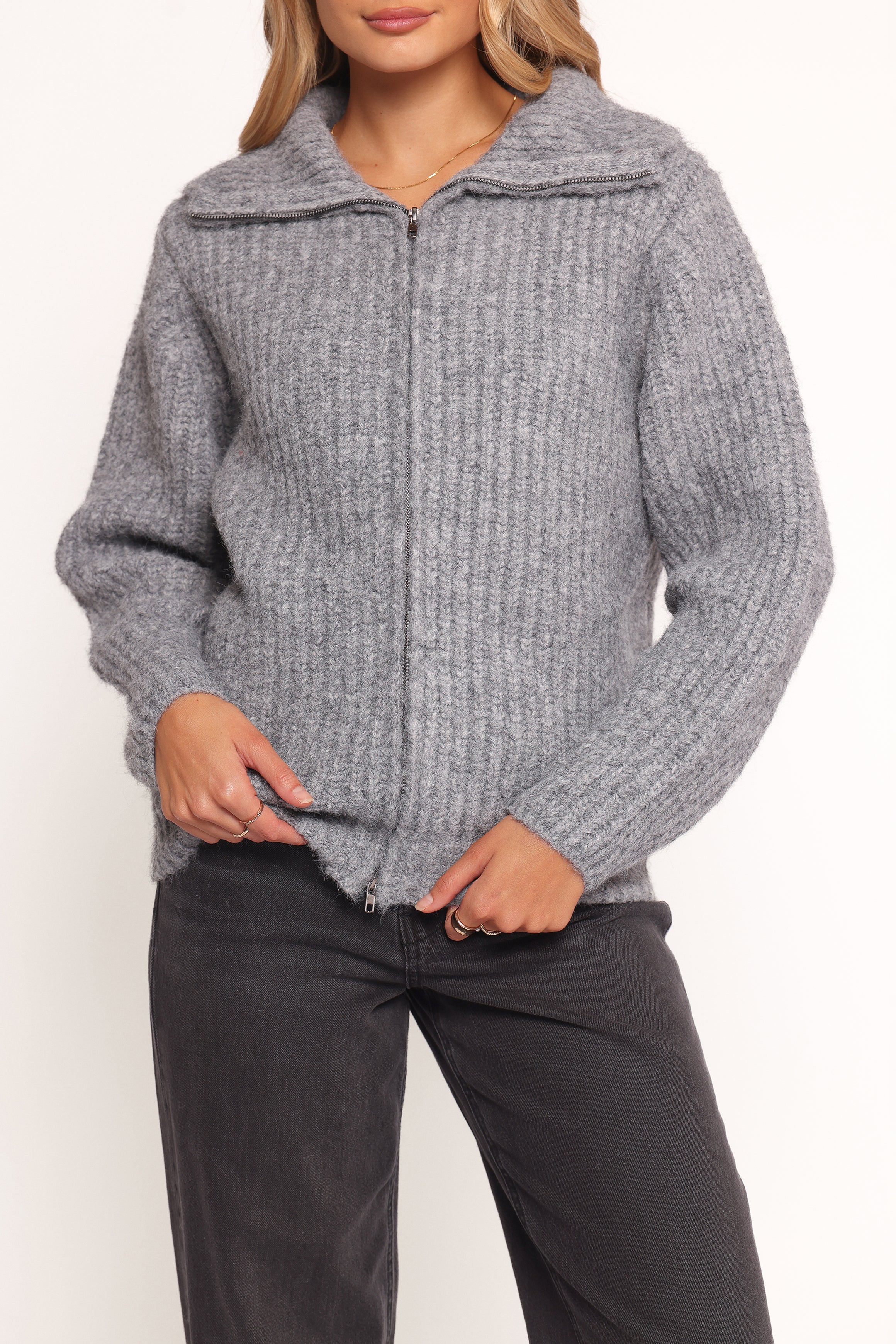 Miffy Zip Through Cardigan - Grey