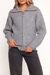Miffy Zip Through Cardigan - Grey