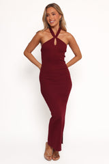 Nessa Midi Dress - Dark Cherry