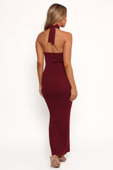 Nessa Midi Dress - Dark Cherry