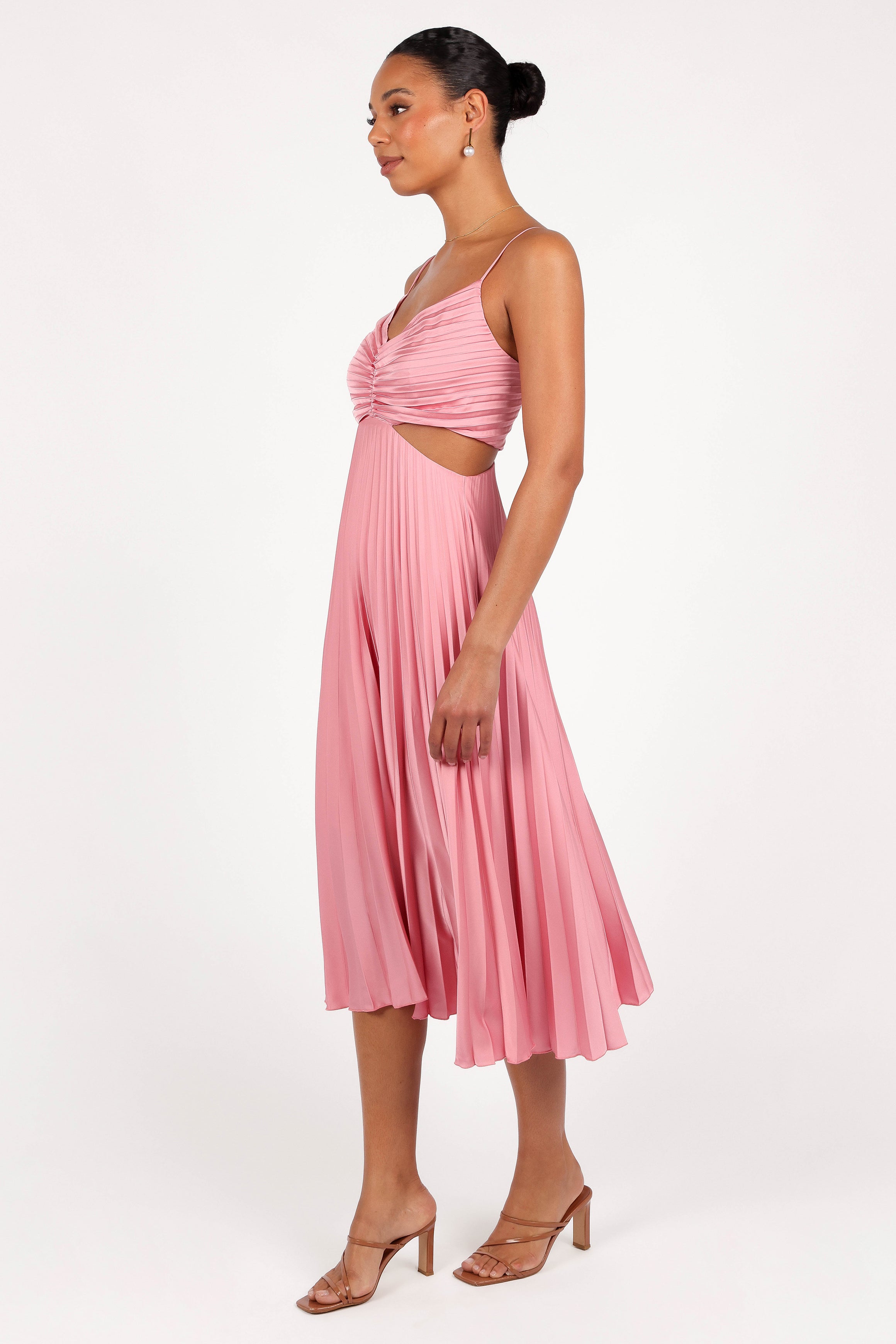 Niamh Midi Dress - Poppy Pink