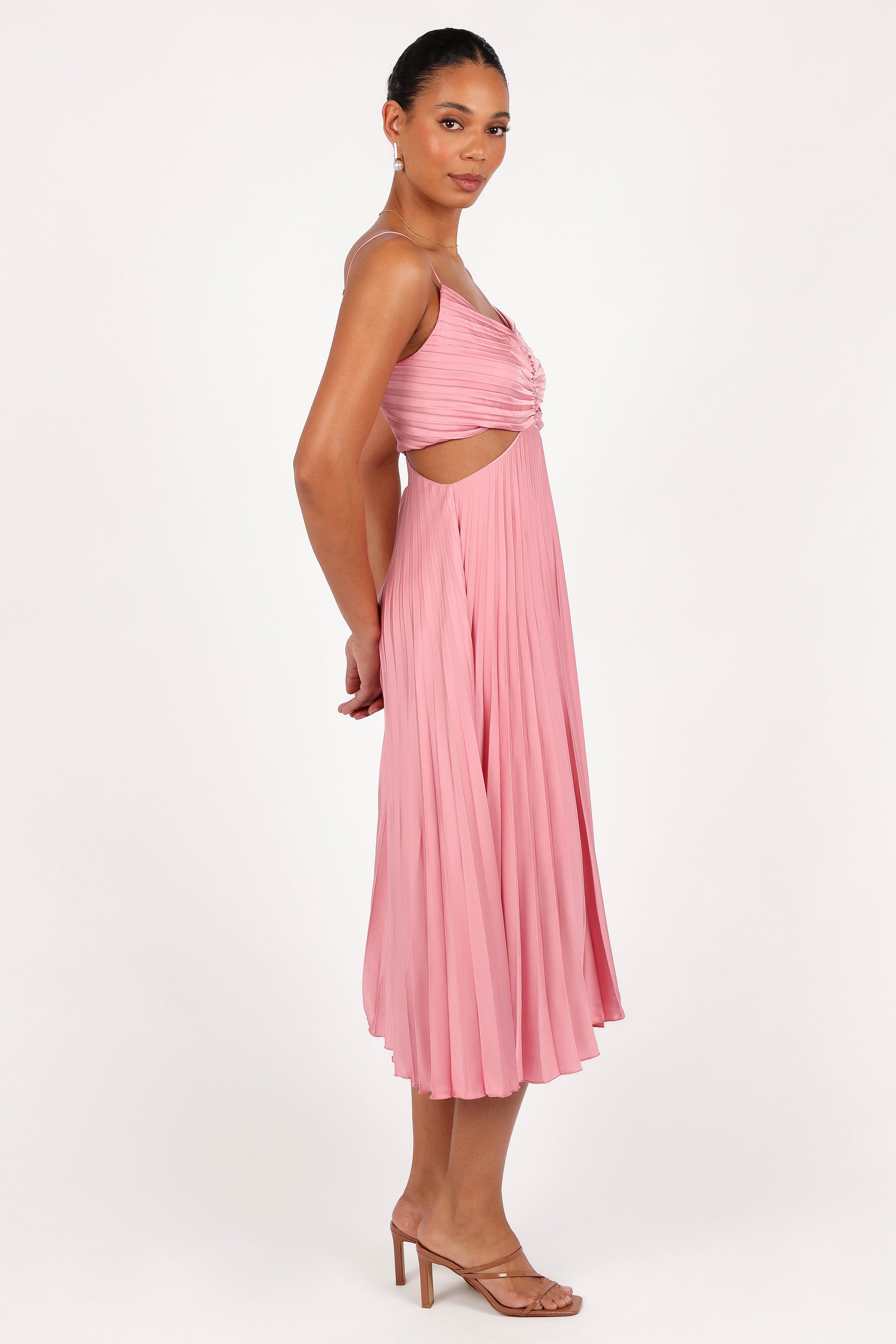 Niamh Midi Dress - Poppy Pink