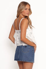 Noemie Top - White Green