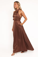 Norva Maxi Dress - Brown