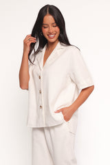 Odelia Denim Shirt - Off White