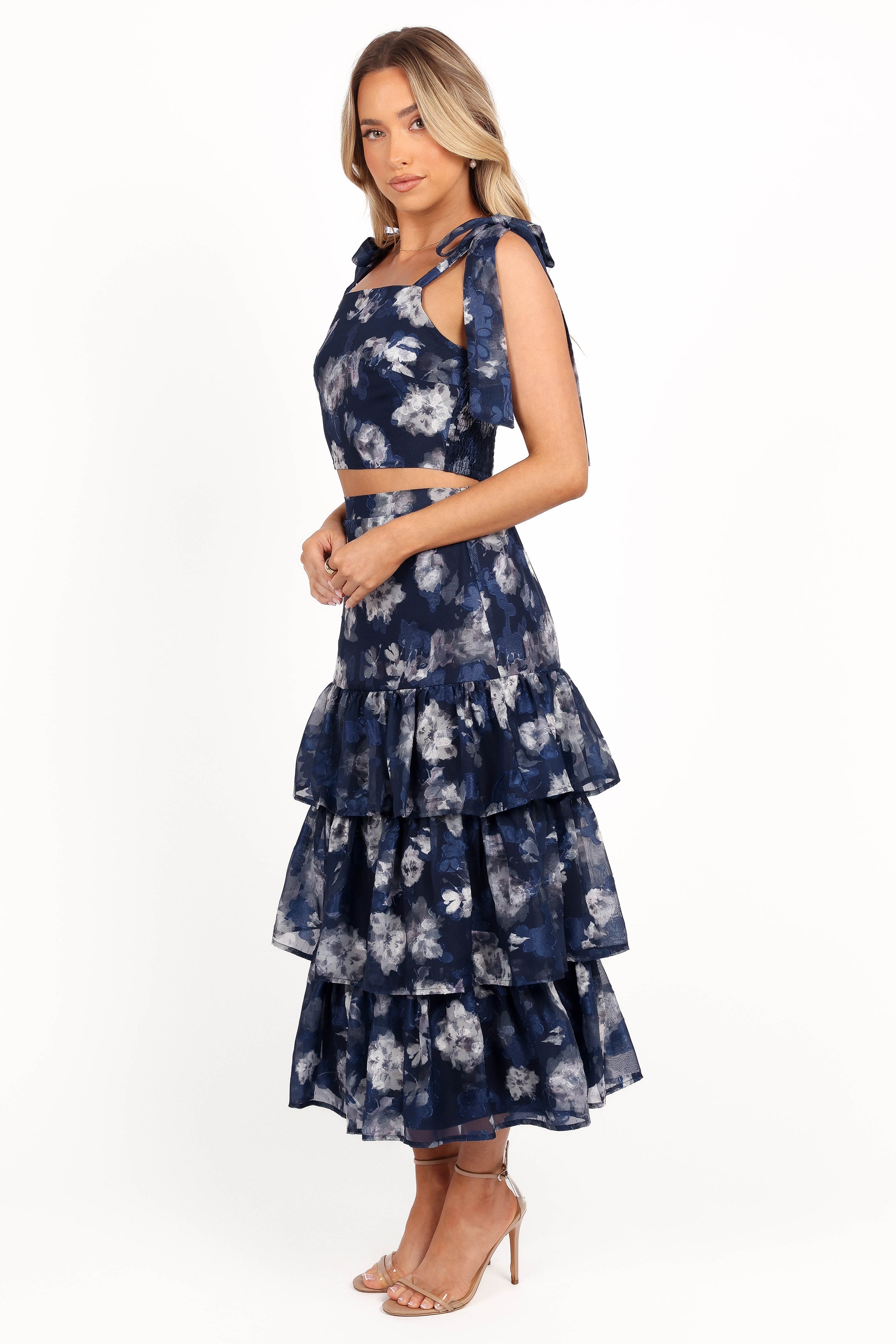 Olivia Two Piece Set - Navy Floral