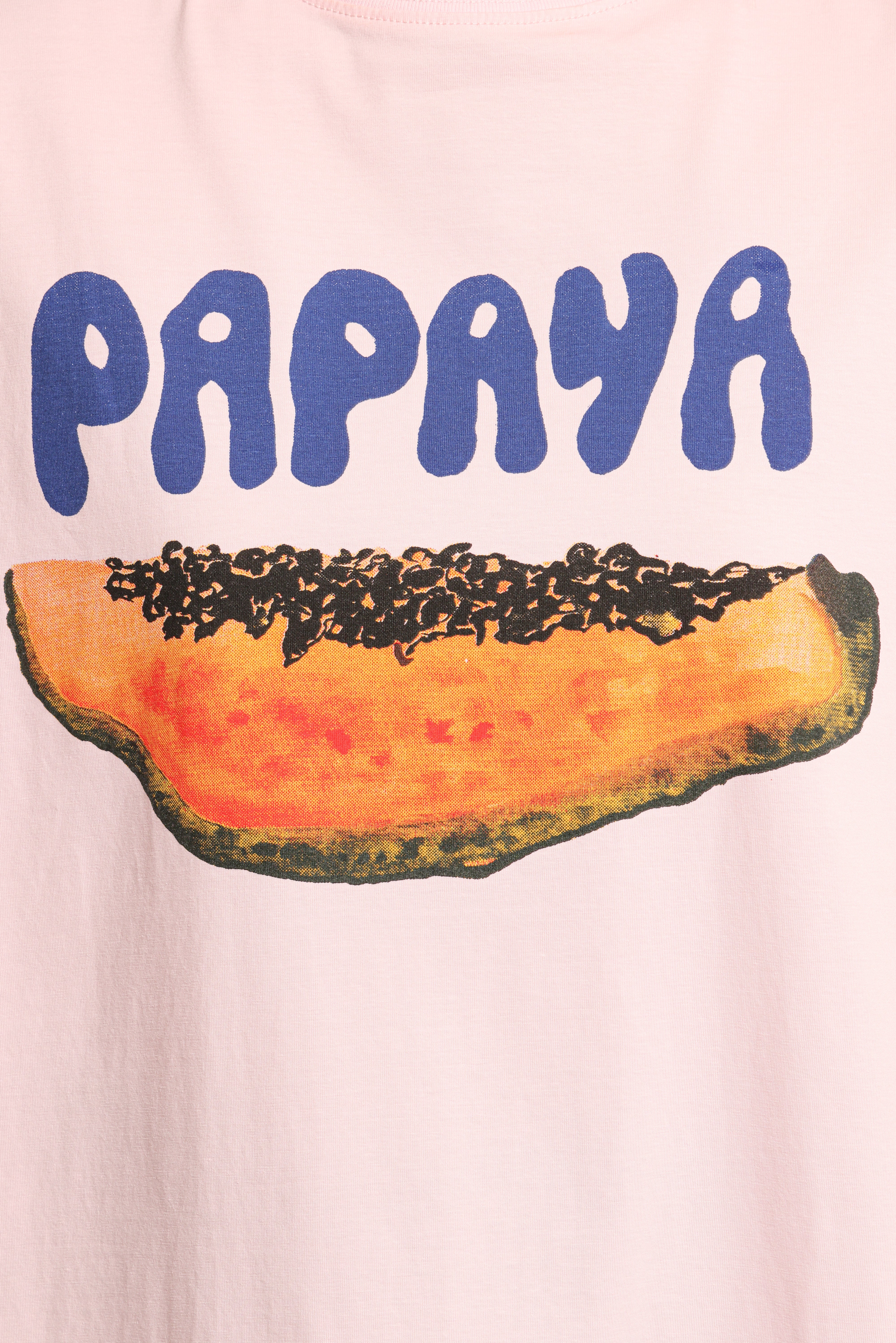 Papaya Graphic Tee - Pale Pink