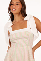 Polina Mini Dress - Wave Stripe