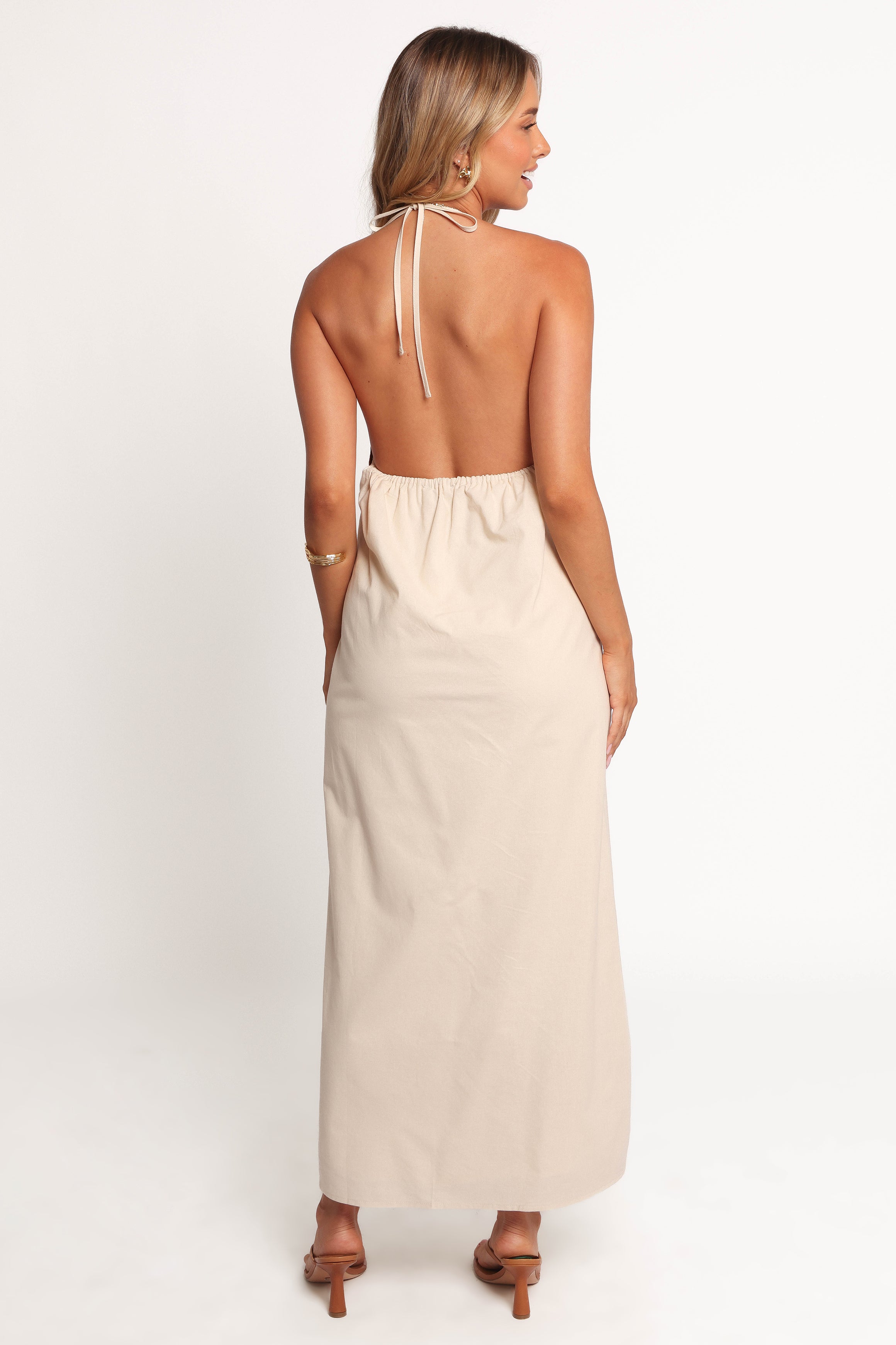 Quinley Maxi Dress - Brown/Cream
