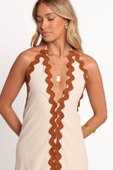 Quinley Maxi Dress - Brown/Cream