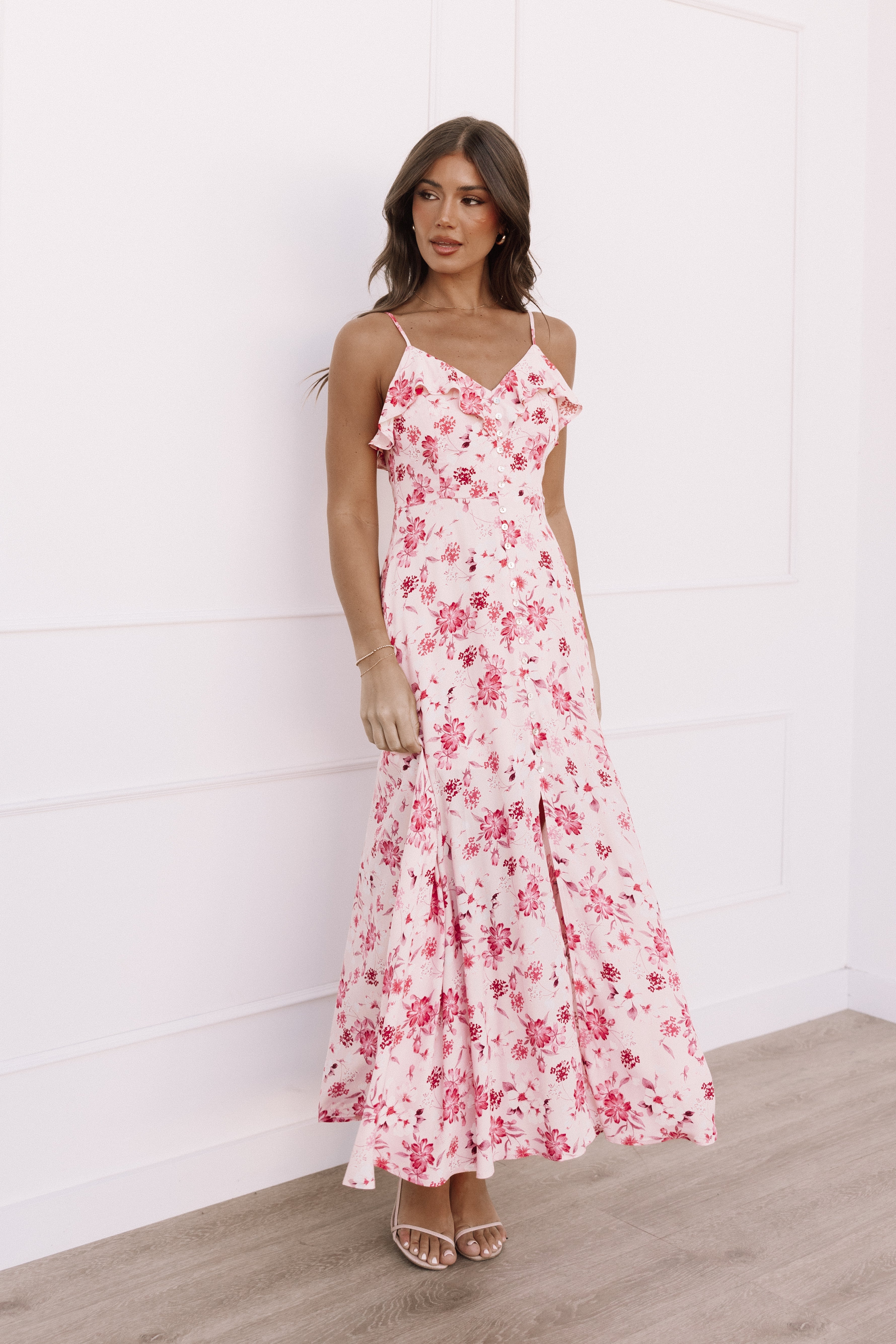 Rachel Midi Dress - Blushed Garden