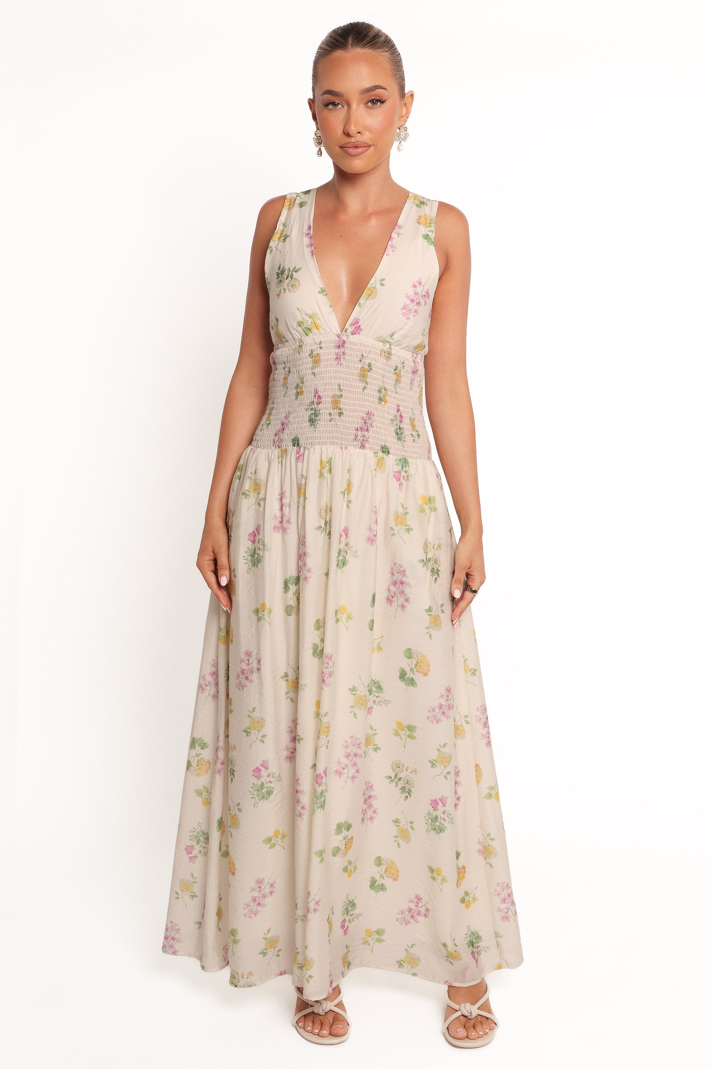Reverie Maxi Dress - Purple Ditsy Floral