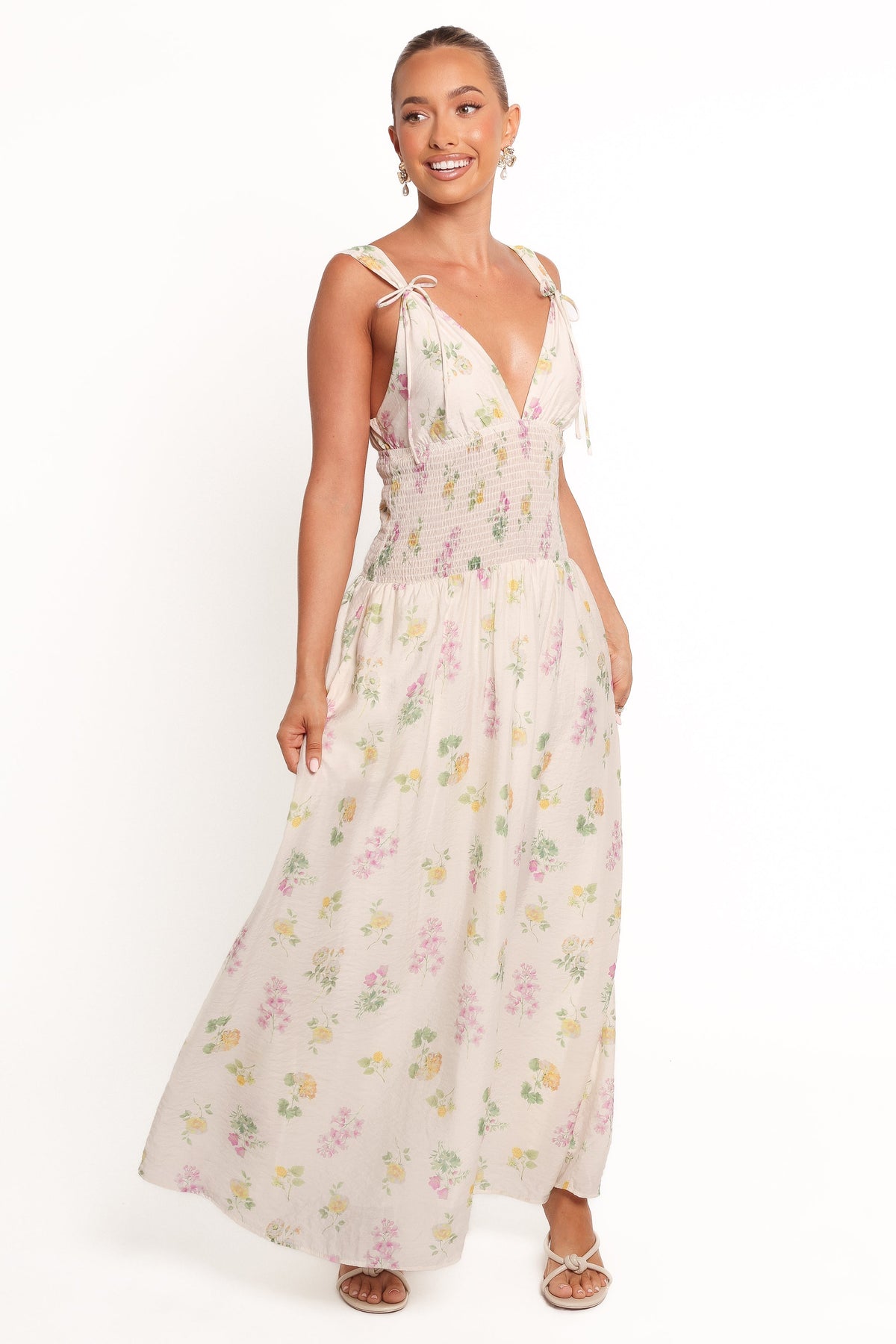 Reverie Maxi Dress - Purple Ditsy Floral
