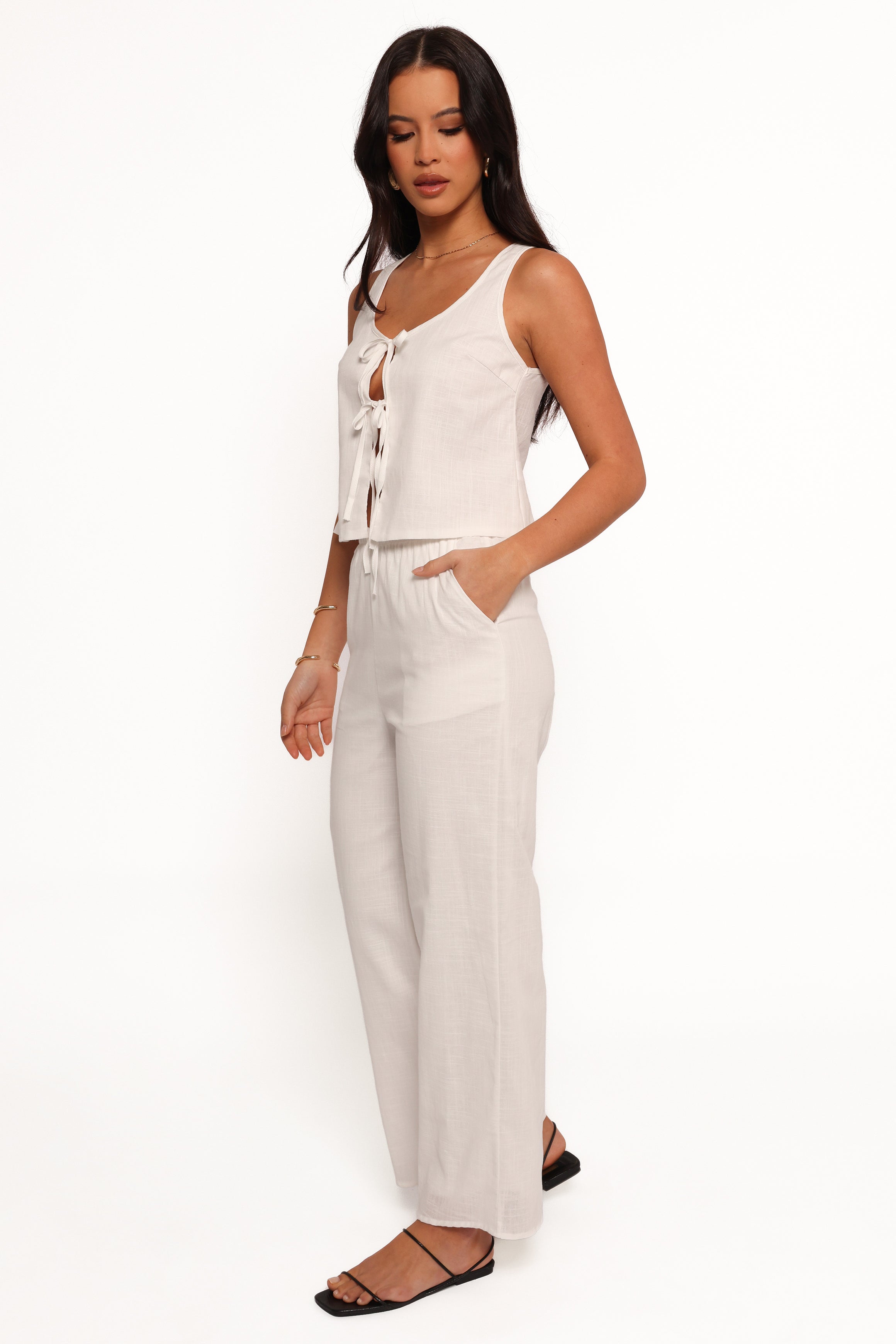 Rhaena Pant Set - White
