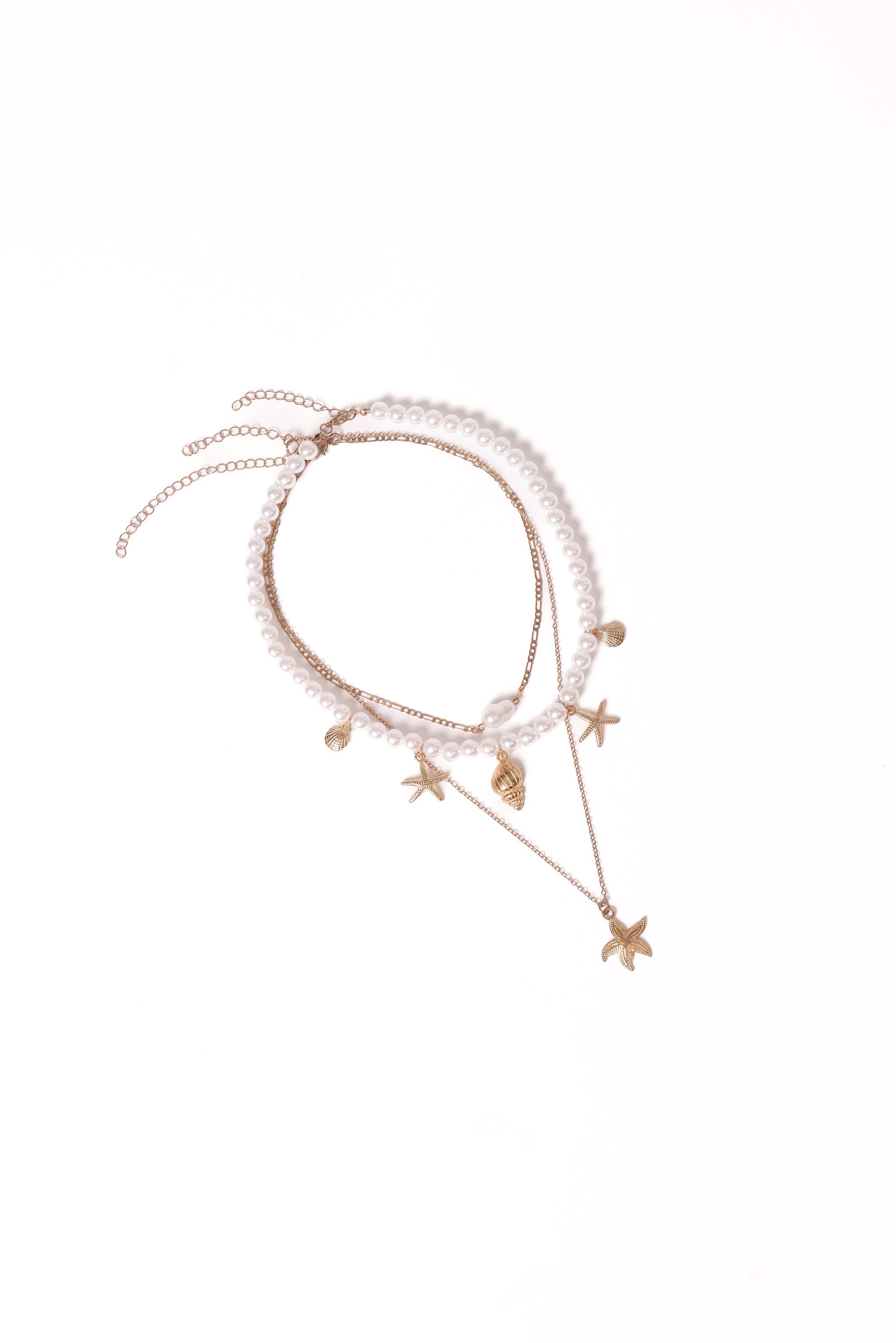 Riviera Necklace - Gold/Pearl
